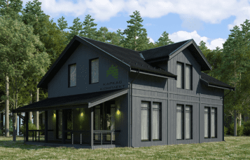 Каркасный дом с мансардой